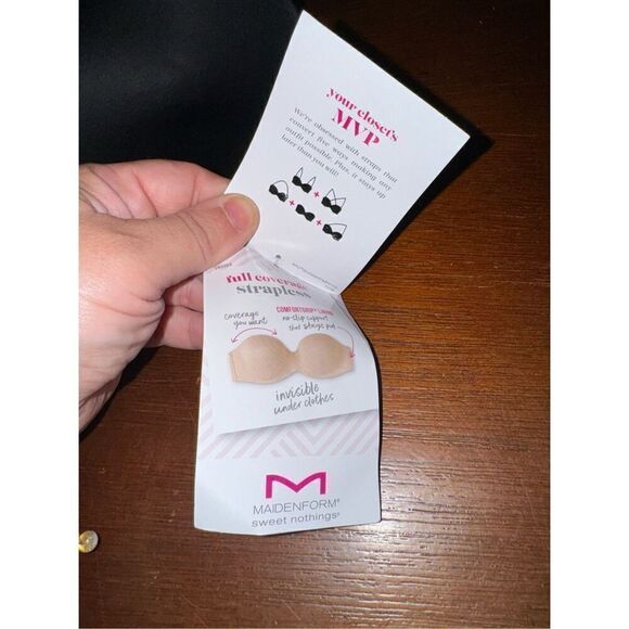 NWT Maidenform padded full coverages strapless bra size 42C - Picture 4 of 5